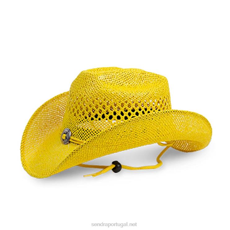 0204Z528 sombrero flor amarillo Sendra
