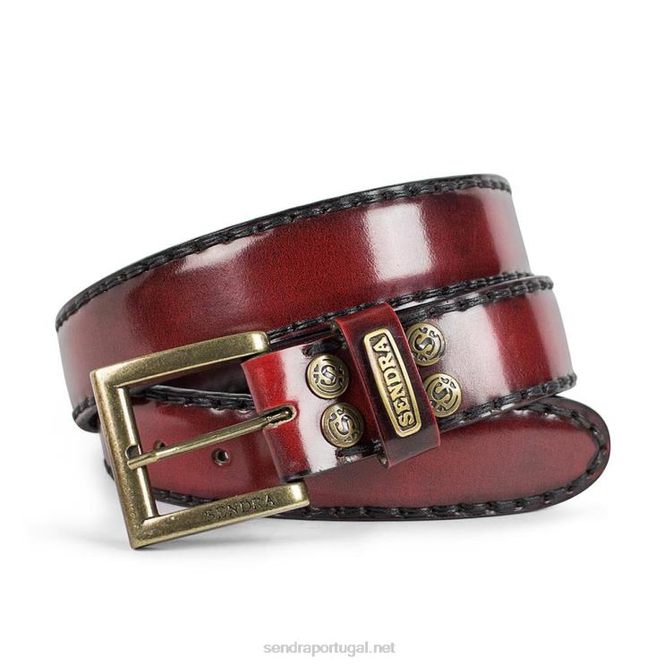 0204Z370 8563 cinturones flora rojo oro viejo Sendra