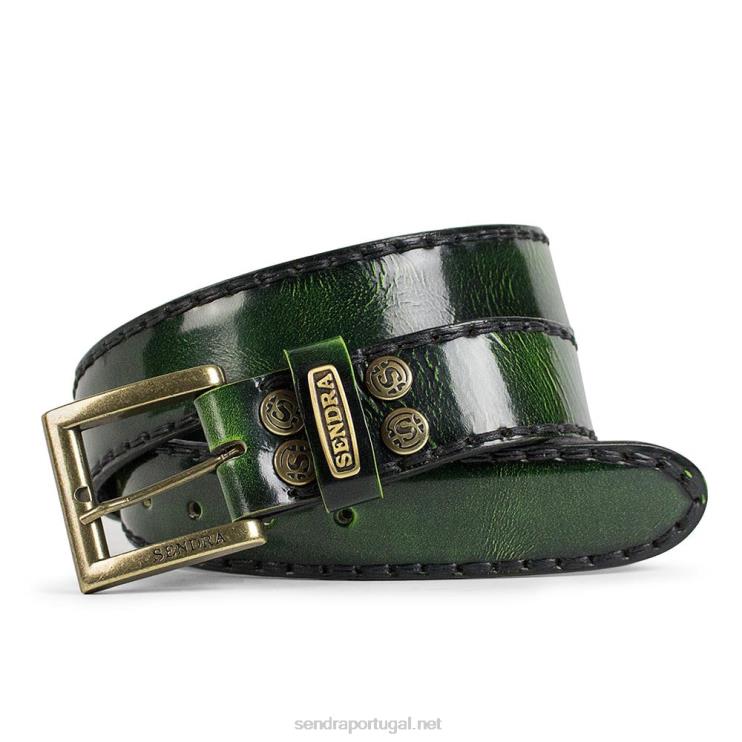 0204Z371 8563 cinturones denver verde oro viejo Sendra