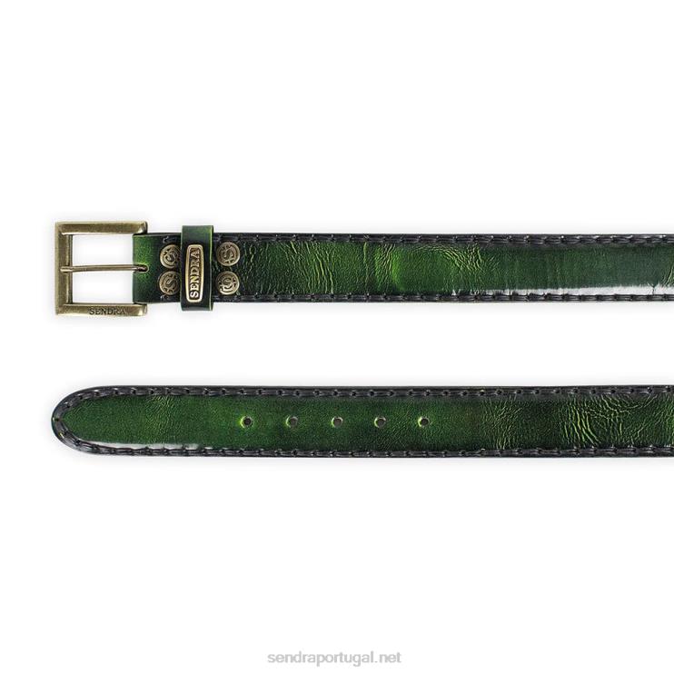 0204Z371 8563 cinturones denver verde oro viejo Sendra