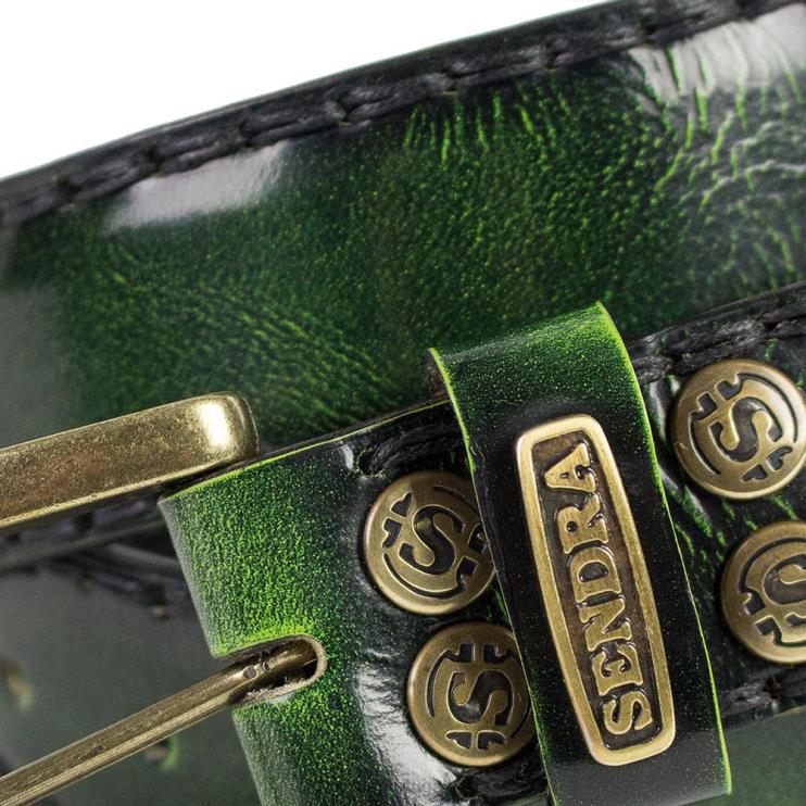 0204Z371 8563 cinturones denver verde oro viejo Sendra