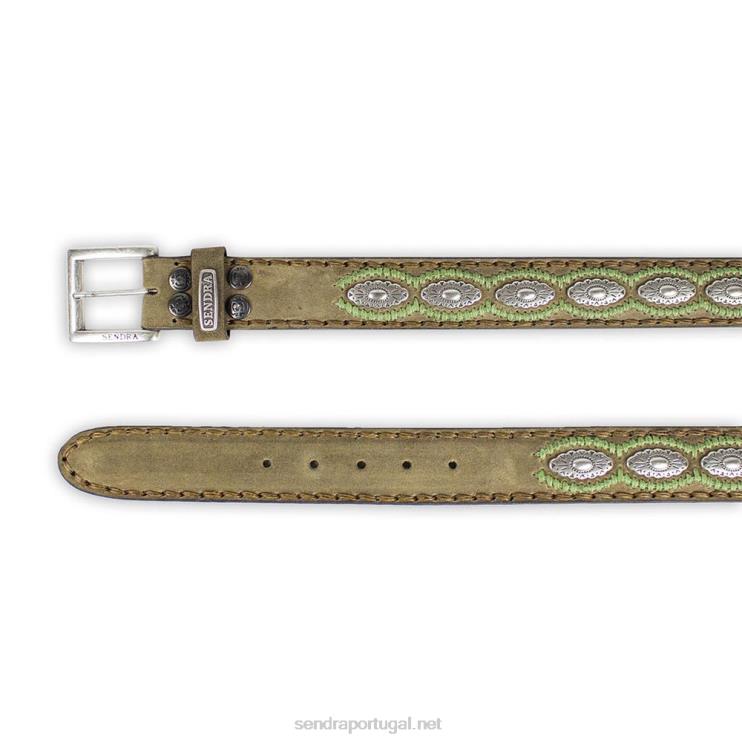 0204Z380 7606 cinturones old martens corda pas.interior verde Sendra