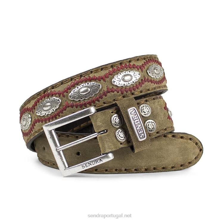 0204Z381 7606 cinturones old martens corda pas.interior rojo Sendra