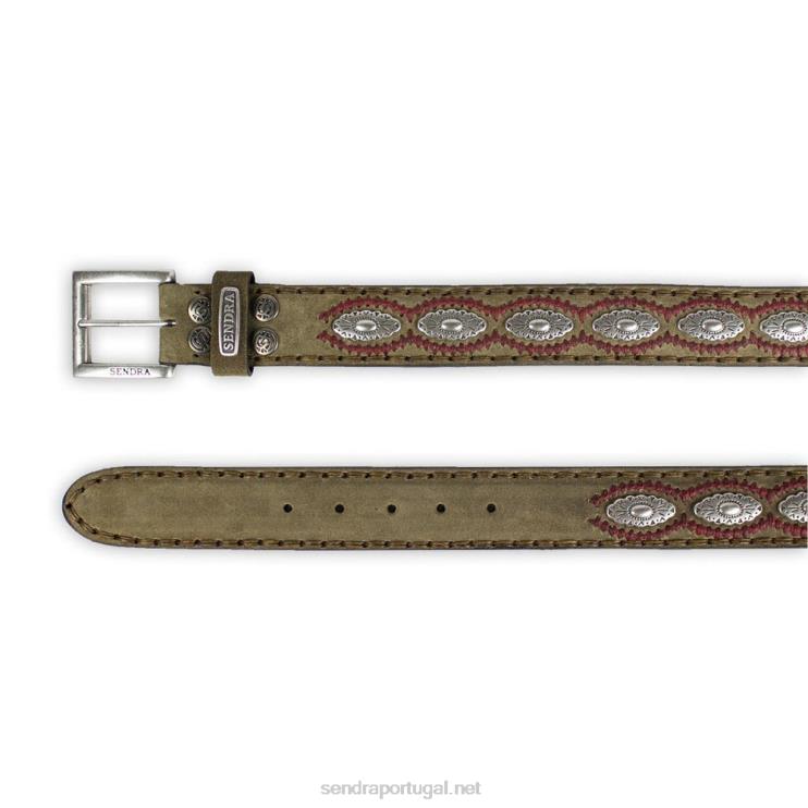 0204Z381 7606 cinturones old martens corda pas.interior rojo Sendra