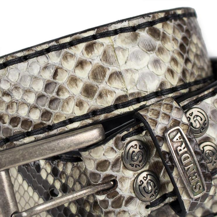 0204Z410 5156 cinturones piton natural blanco/negro Sendra