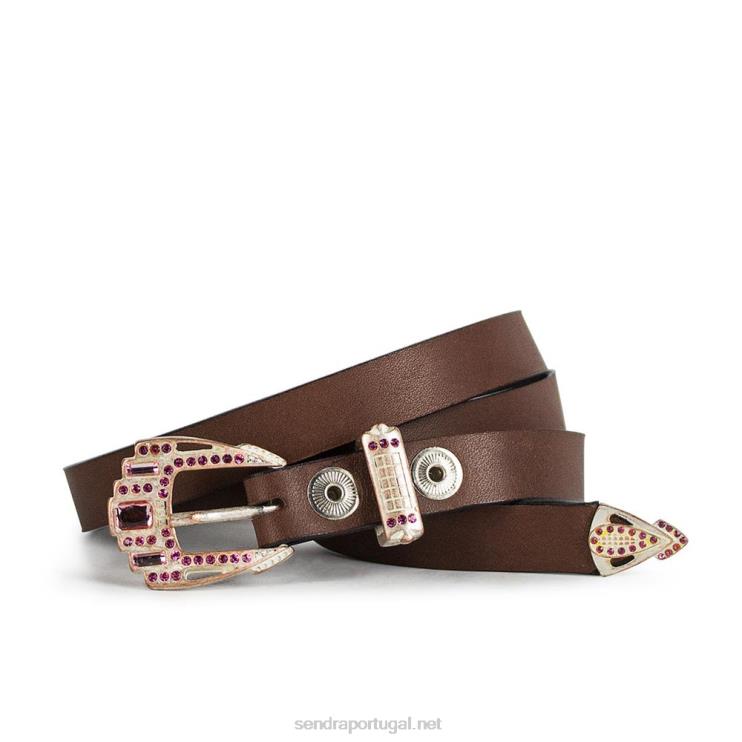 0204Z415 1287 cinturões marrom cobre plateado/rosa Sendra