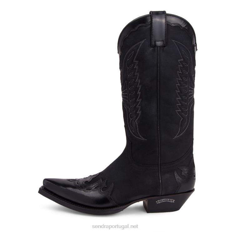 0204Z127 2560 cuervo flora negro-nobuk negro Sendra homens