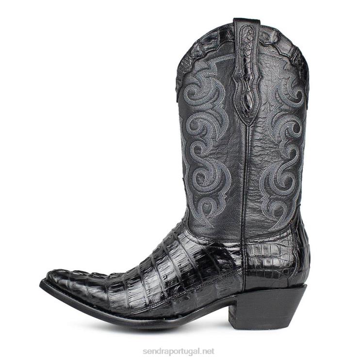 0204Z186 texas caiman tail negro Sendra homens