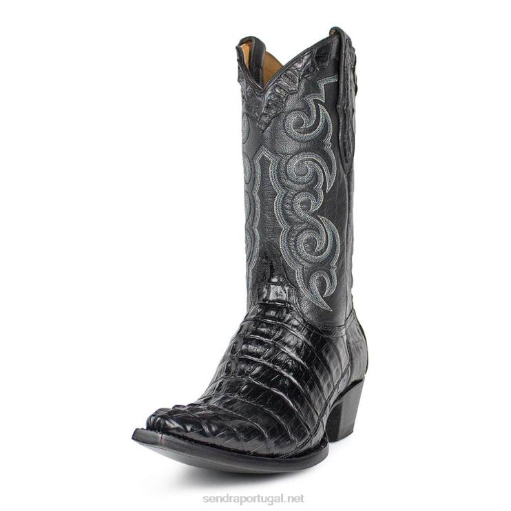 0204Z186 texas caiman tail negro Sendra homens