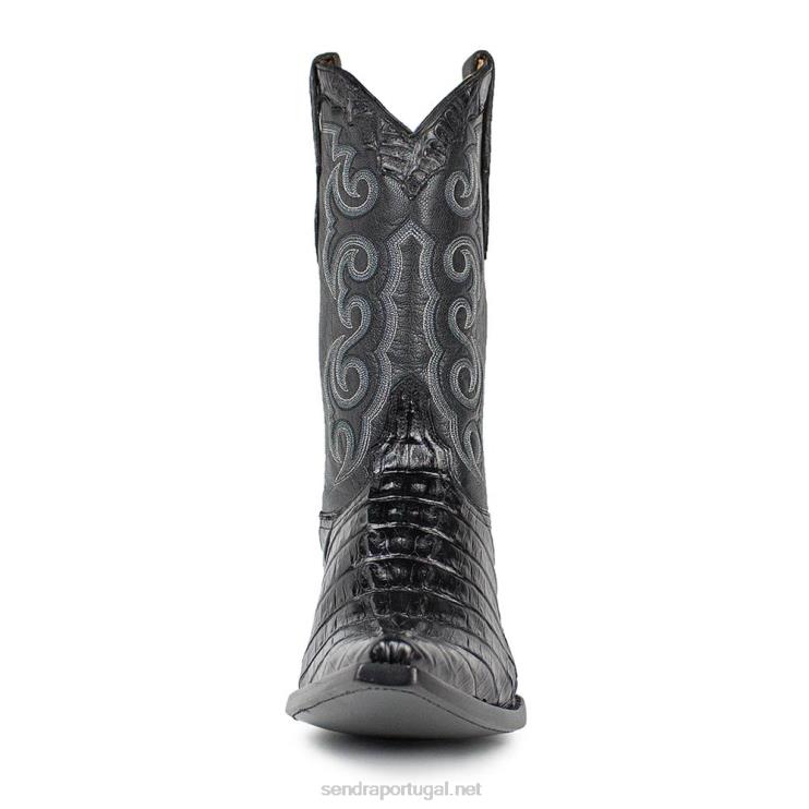 0204Z186 texas caiman tail negro Sendra homens