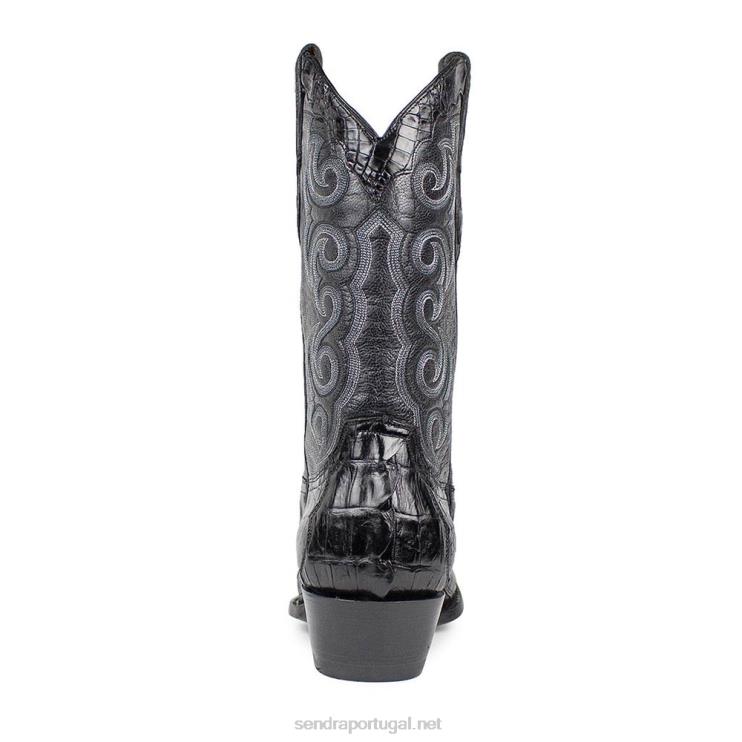 0204Z186 texas caiman tail negro Sendra homens